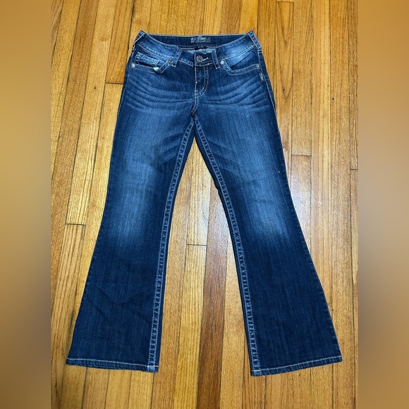 Silver Suki Jeans Women's W28L30 Blue Denim Bootcut Leg Western Cowgirl - Picture 1 of 10